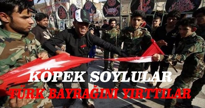 Irak´ta Türk bayrağını yırttılar