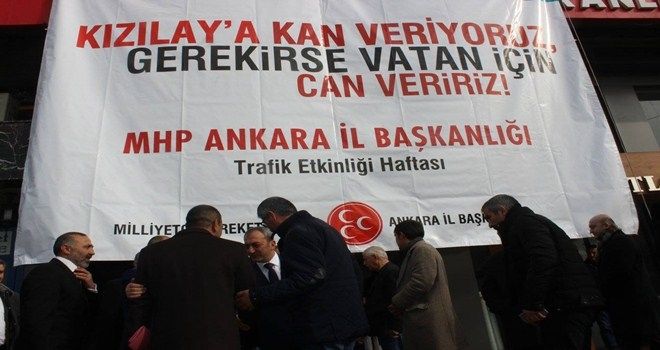 MHP Ankara İl Başkanlığı Kızılay´a kan bağışında bulundu