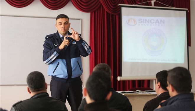 SİNCAN ZABITASI İŞARET DİLİNİ ÖĞRENİYOR