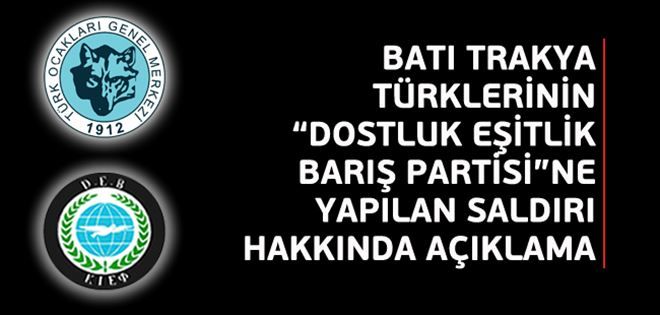 TÜRK OCAKLARINDAN AÇIKLAMA