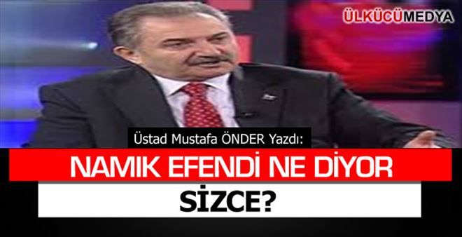 NAMIK EFENDİ NE DİYOR SİZCE?