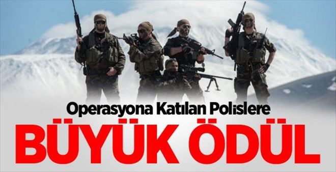 Operasyona Katılan Polislere Ödül