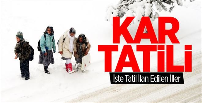 Hangi İllerde Okullar Tatil Edildi