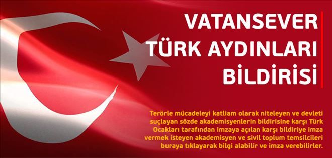 VATANSEVER TÜRK AYDINLARINDAN KARŞI BİLDİRİ