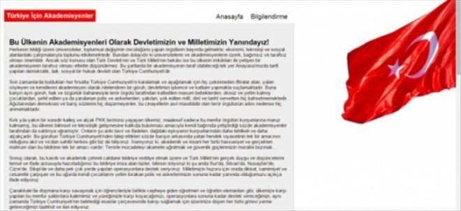 2071 AKADEMİSYEN: DEVLETİMİZİN YANINDAYIZ