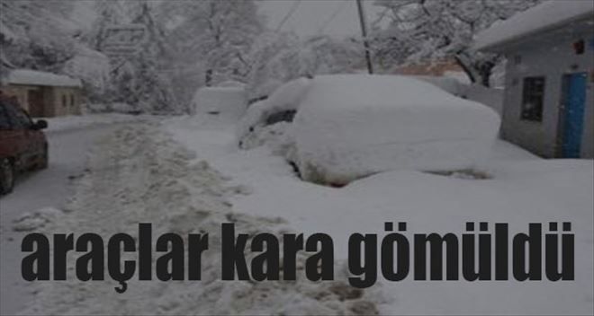 Trabzon´da otomobiller kara gömüldü