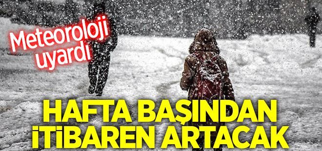 Meteorolojiden hayati uyarı!