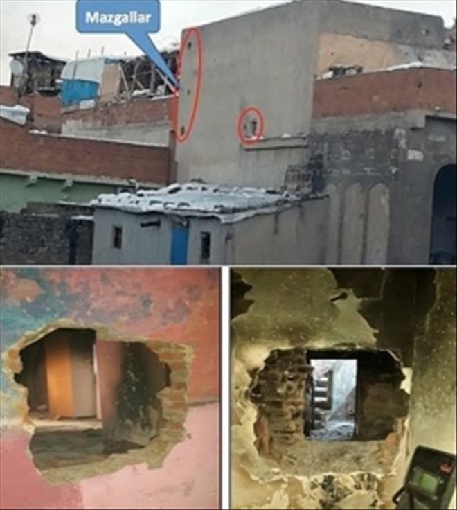 TERÖRİSTLER  BU DELİKLERDEN ATEŞ EDİYORLAR