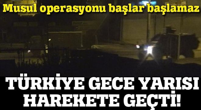 Irak sınırına gece yarısı askeri sevkiyat!