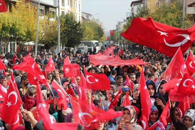 2 Polisin Şehit Olduğu Genç´te, Binlerce Kişi Terörü Kınadı