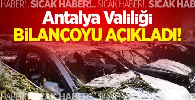 Antalya Valiliği bilançoyu açıkladı!
