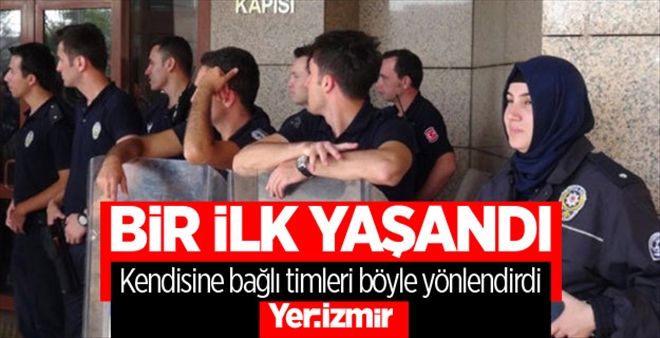 Türkiye´de bir ilk; Baş örtülü kadın komiser timini yönlendirdi