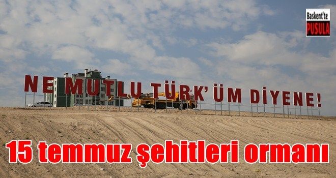 15 TEMUZ ŞEHİTLERİ ORMANI KURULUYOR