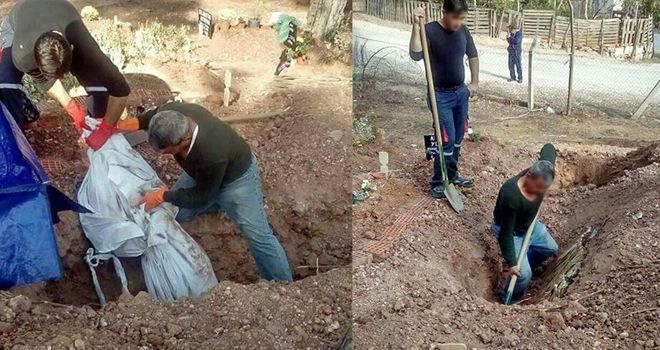 Tepki dinmedi, PKK´lı cenazesi 4 gün sonra mezardan çıkarıldı