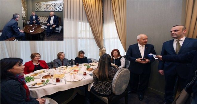 Polis eşleri kahvaltıda buluştu