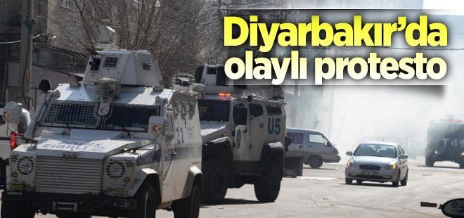 Diyarbakır´da olaylı Öcalan protestosu