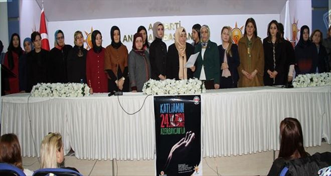 AK PARTİ ANKARA İL KADIN KOLLARI BAŞKANLIĞININ HOCALI KATLİAMI BASIN AÇIKLAMASI