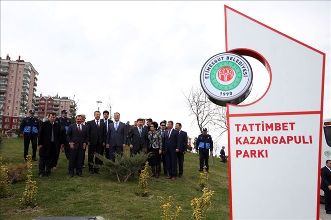 ETİMESGUT´TA KAZAK BESTECİ TATTİMBET ANISINA PARK AÇILDI