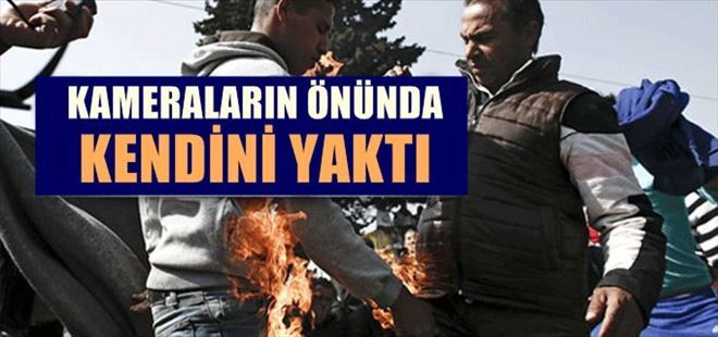 Protesto için kendini yaktı