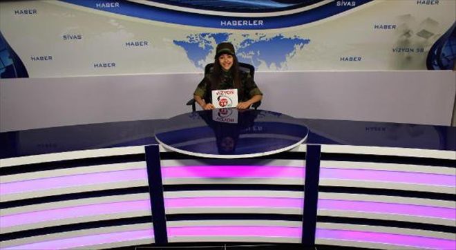 ŞEHİT KIZI, BABASININ ŞAPKASIYLA ANA HABER BÜLTENİNİ SUNDU
