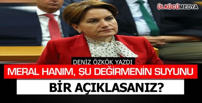 MERAL HANIM, ŞU DEĞİRMENİN SUYUNU BİR AÇIKLASANIZ?