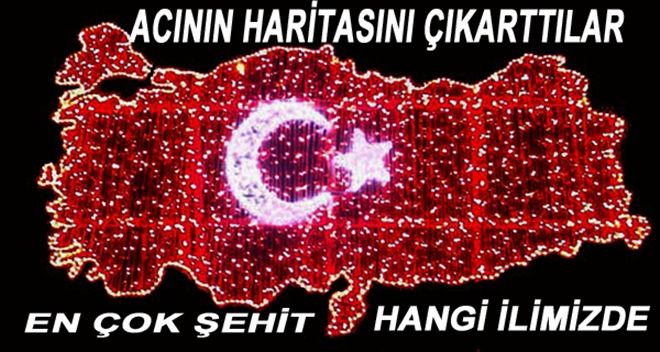 En çok şehit hangi şehrimizden?