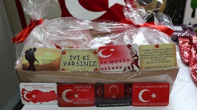 ´ÖZEL´ ÖĞRENCİLERDEN GÜVENLİK GÜÇLERİNE ´ÖZEL´ HEDİYELER