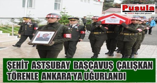ŞEHİT ASTSUBAY BAŞÇAVUŞ ÇALIŞKAN İÇİN GİRESUN´DA TÖREN DÜZENLENDİ