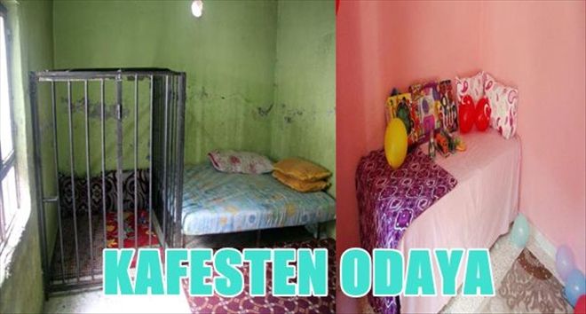 KAFESTEN KURTULAN ZİHİNSEL ENGELLİ İBRAHİM´İN ÖZEL ODASI OLDU