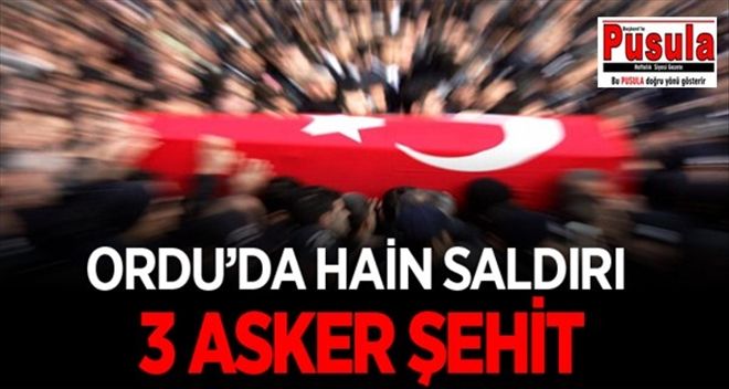 ORDU´DA PKK´LI TERÖRİSTLER ASKERE ATEŞ AÇTI: 3 ŞEHİT, 2 YARALI