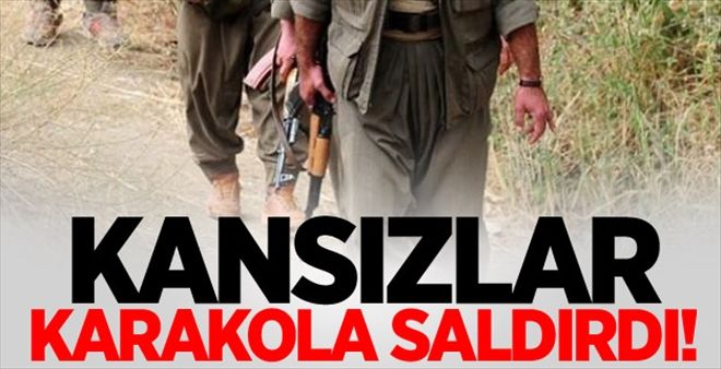 PKK´lı teröristlerden karakola taciz ateşi!