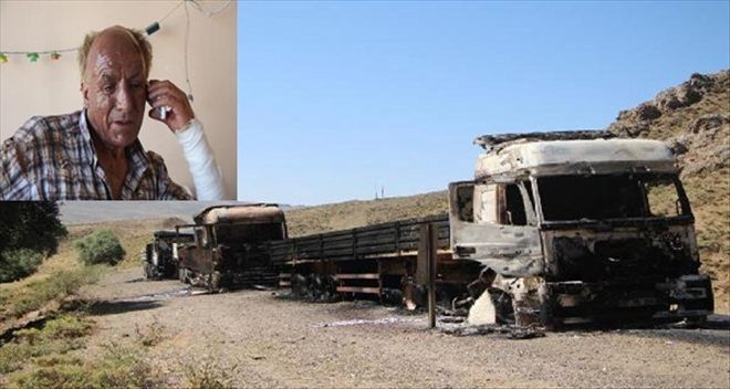 BİNGÖL´DE YOL KESEN PKK´LILAR 5 ARACI ATEŞE VERDİ, 1 ŞOFÖRÜ YAKMAK İSTEDİ