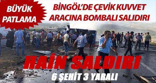 Bingöl´de 6 polis şehit oldu