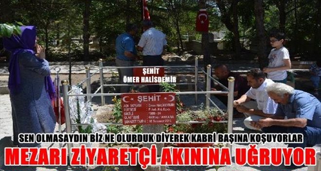 KAHRAMAN ASKERİN MEZARINI 100 BİN KİŞİ ZİYARET ETTİ