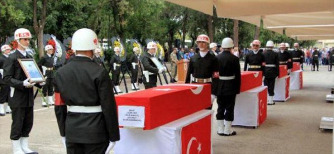 Lice´de Pkk Saldırısında Şehit Olan 4 Asker Törenle Uğurlandı