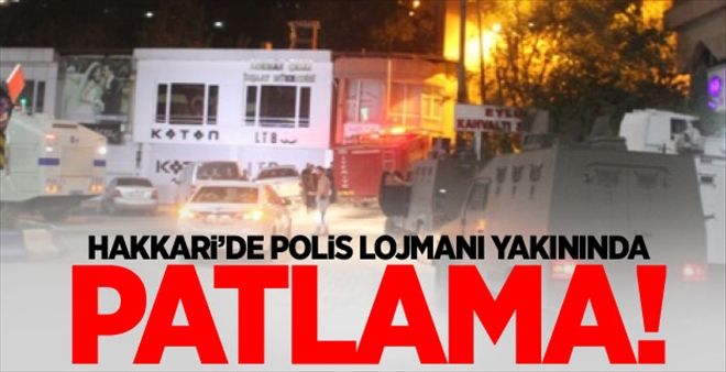 Hakkari´de polis lojmanı yakınında patlama!