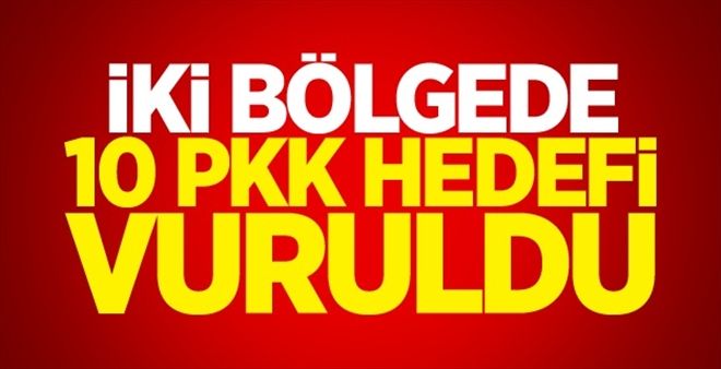 Kuzey Irak ve Şemdinli´de 10 PKK hedefi vuruldu