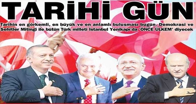 Büyük buluşma! Haydi Yenikapı Mitingi´ne