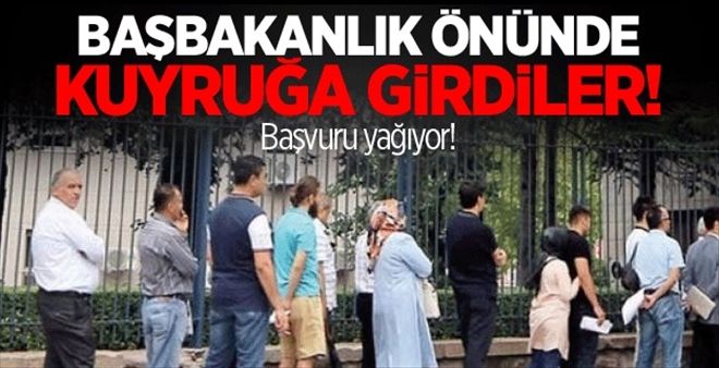 Polis, öğretmen, sağlıkçı binlerce mağdur Başbakanlık´ın önünde kuyrukta