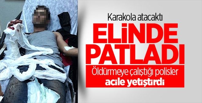 Karakola atmaya çalıştığı EYP elini parçaladı