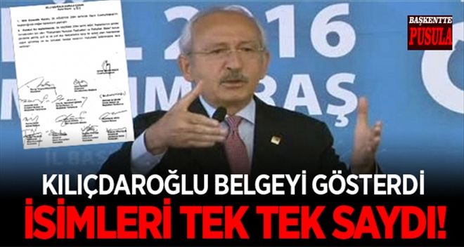 Kılıçdaroğlu belgeyi gösterdi: FETÖ´nün miladını buradan kabul edin