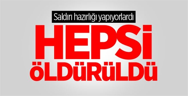 Saldırı hazırlığındaki 12 PKK´lı öldürüldü!