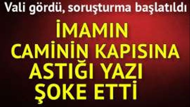 Camiyi kapatıp yıllık izine çıkan imama soruşturma