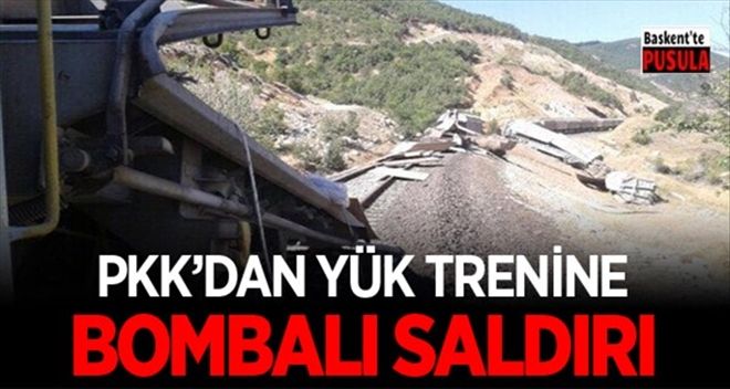 PKK´dan yük trenine bombalı saldırı!