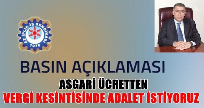Vergi kesintisinde adalet istiyoruz