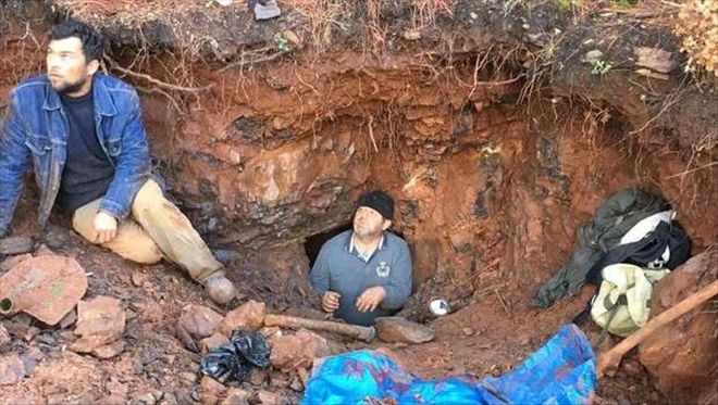 Milas´ta kaçak diaspor kazısına 2 gözaltı