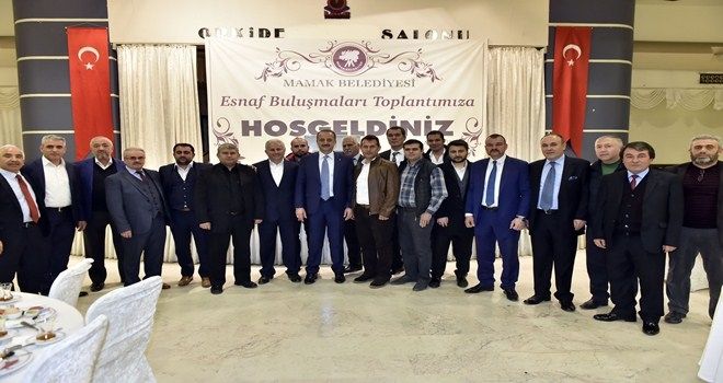 15 Mahalle esnafı kahvaltıda bir araya geldi 