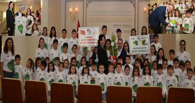 TEMA gönüllüsü miniklerden ?Başkan Amca?ya ziyaret