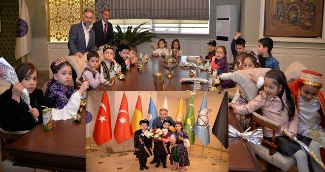 Miniklerden ?Başkan Amca?ya ziyaret