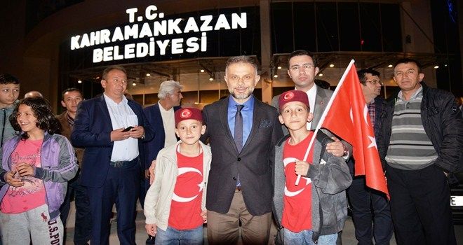 Kahramankazan´da ?evet? coşkusu